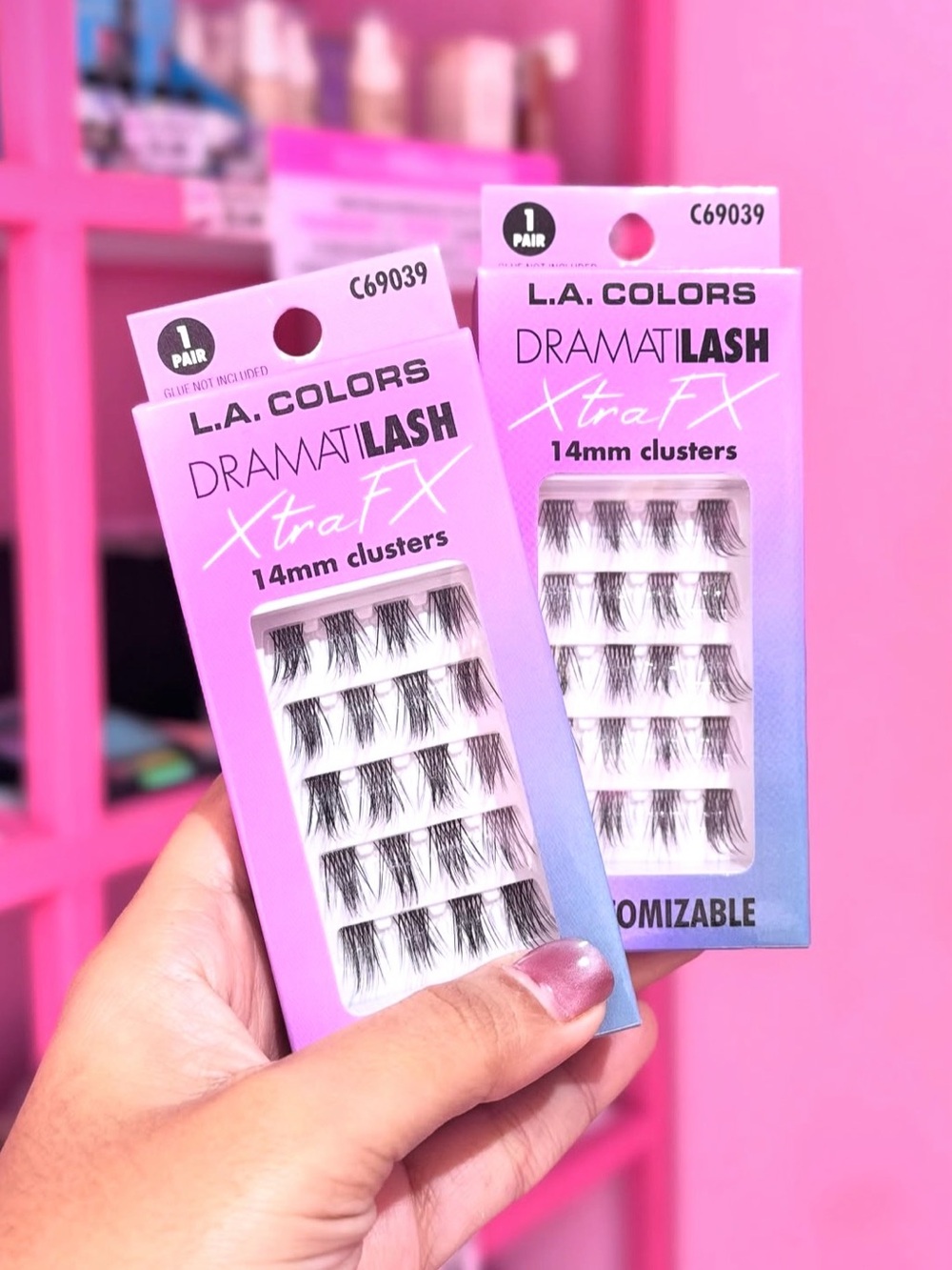 L.A. COLORS DramatiLash XtraFX 14mm Cluster Lashes - Black